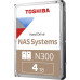 Жесткий диск/ HDD Toshiba N300 NAS SATA3 4Tb 3.5