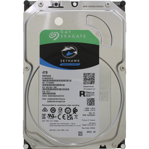 Жесткий диск/ HDD Seagate SATA3 4Tb 5400 Skyhawk Surveillance 256Mb 1 year warranty