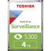 Жесткий диск/ HDD Toshiba SATA3 4Tb Surveillance S300 128Mb 1 year warranty