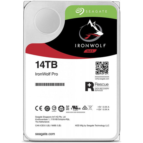 Жесткий диск/ HDD Seagate SATA3 14Tb IronWolf NAS Pro 7200 256Mb 1 year warranty